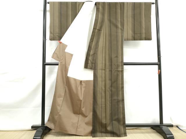 平和屋着物■上質な紬　間道　正絹　逸品　DABJ5158qa