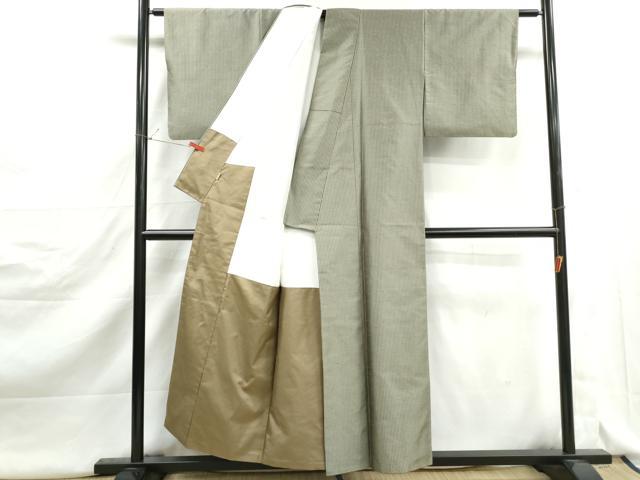 平和屋着物■上質な紬　格子文　ますいわ屋扱い　正絹　逸品　DABJ5160qa