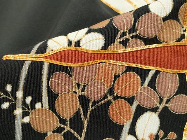 平和屋着物■豪華黒留袖　作家物　駒刺繍　群鶴文　暈し染め　金彩　本金箔　正絹　逸品　DABJ5161qa