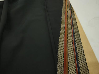 平和屋着物■豪華黒留袖　作家物　駒刺繍　群鶴文　暈し染め　金彩　本金箔　正絹　逸品　DABJ5161qa