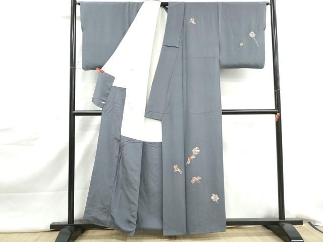 平和屋着物■訪問着　花蝶文　簪　正絹　逸品　DABJ5172qa