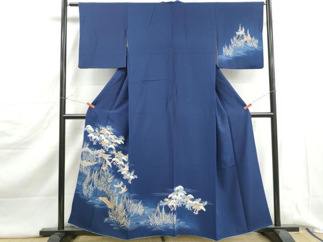 平和屋着物■訪問着　立波花鳥文　舟　暈し染め　金彩　正絹　逸品　DABJ5176qa
