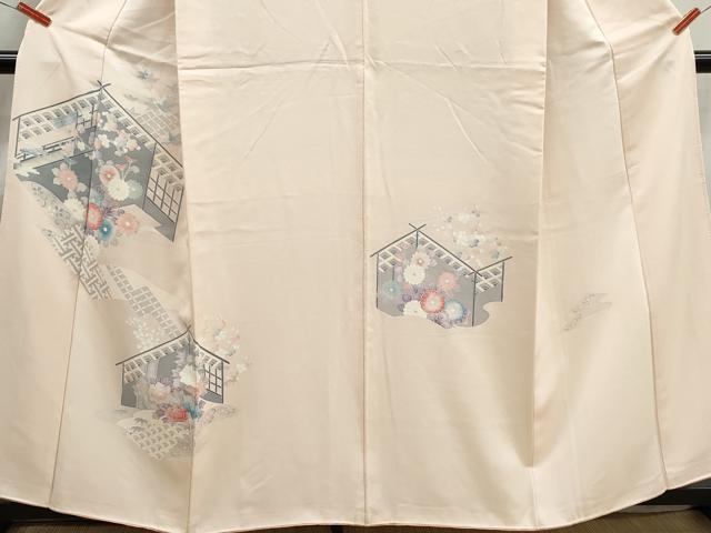 平和屋着物■訪問着　友禅　草花文　正絹　逸品　DABJ5179qa