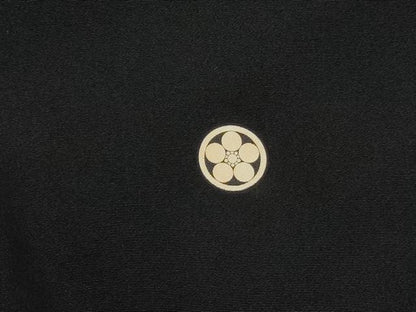 平和屋着物■豪華黒留袖　飛鶴花松文　金彩　正絹　逸品　DABJ5192qa