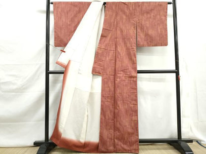 平和屋着物■上質な紬　霞間道　暈し染め　正絹　逸品　DABJ5209qa