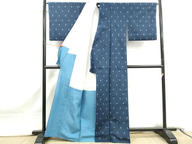 平和屋着物■上質な紬　十字絣　正絹　逸品　DABJ5211qa