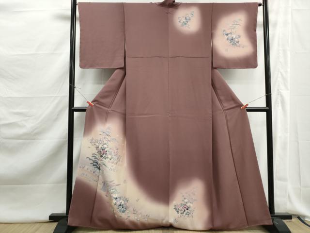 平和屋着物■訪問着　友禅　花鳥風景文　苫舟　暈し染め　さが美扱い　正絹　逸品　DABJ5214qa