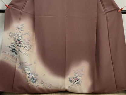 平和屋着物■訪問着　友禅　花鳥風景文　苫舟　暈し染め　さが美扱い　正絹　逸品　DABJ5214qa