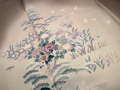 平和屋着物■訪問着　友禅　花鳥風景文　苫舟　暈し染め　さが美扱い　正絹　逸品　DABJ5214qa