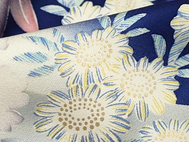 平和屋着物■豪華振袖　刺繍　孔雀花文　牡丹　暈し染め　金彩　正絹　逸品　DABJ5219qa
