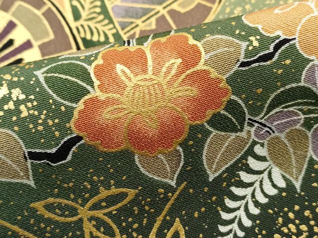 平和屋着物■豪華黒留袖　御所車花松文　暈し染め　金彩　正絹　逸品　DABJ5220qa