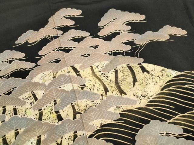 平和屋着物■豪華黒留袖　浜松文　金彩　正絹　逸品　DABJ5224qa
