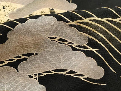 平和屋着物■豪華黒留袖　浜松文　金彩　正絹　逸品　DABJ5224qa