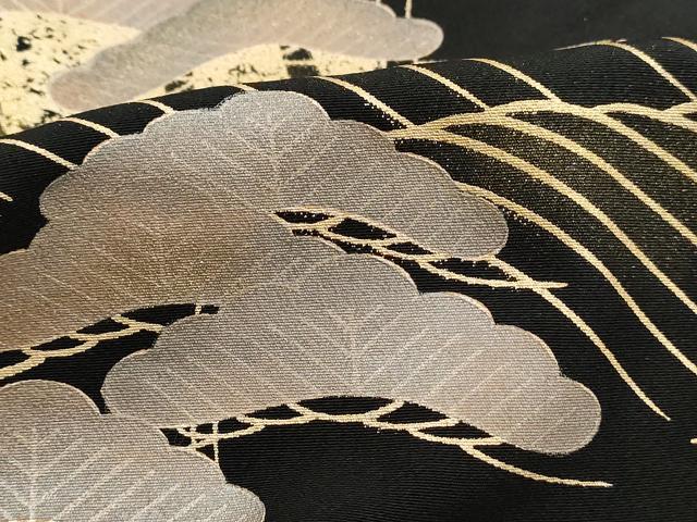 平和屋着物■豪華黒留袖　浜松文　金彩　正絹　逸品　DABJ5224qa