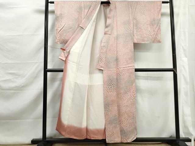 平和屋着物■上質な小紋　小花尽くし　暈し染め　正絹　逸品　DABJ5228qa