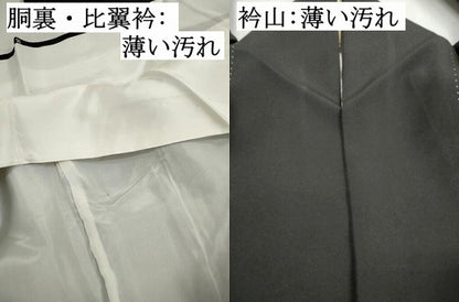 平和屋着物■豪華黒留袖　駒刺繍　扇面吉祥花文　金銀彩　正絹　逸品　DABJ5242qa