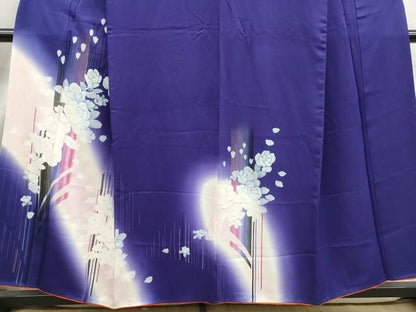 平和屋着物■訪問着　霞草花文　暈し染め　正絹　逸品　DABJ5246qa