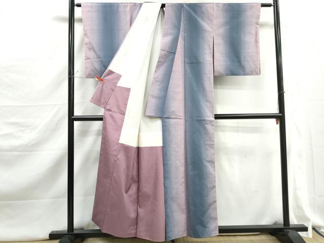平和屋着物■上質な紬　霞間道　暈し染め　正絹　逸品　DABJ5253qa
