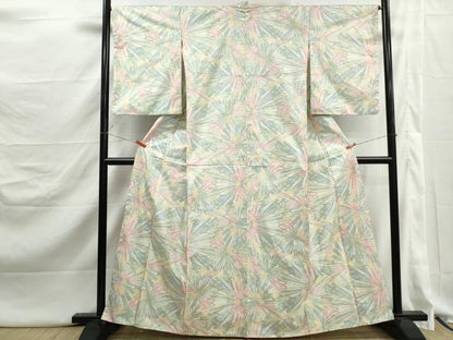 平和屋着物■本場大島紬　7マルキ　若松葉文　正絹　逸品　DABJ5254qa