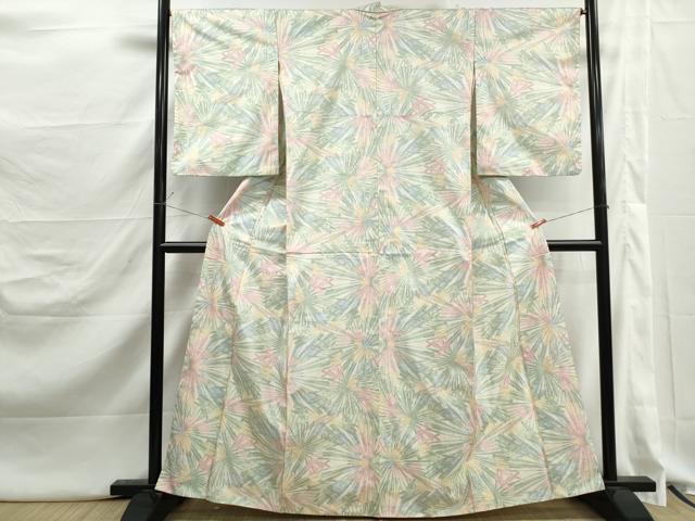 平和屋着物■本場大島紬　7マルキ　若松葉文　正絹　逸品　DABJ5254qa