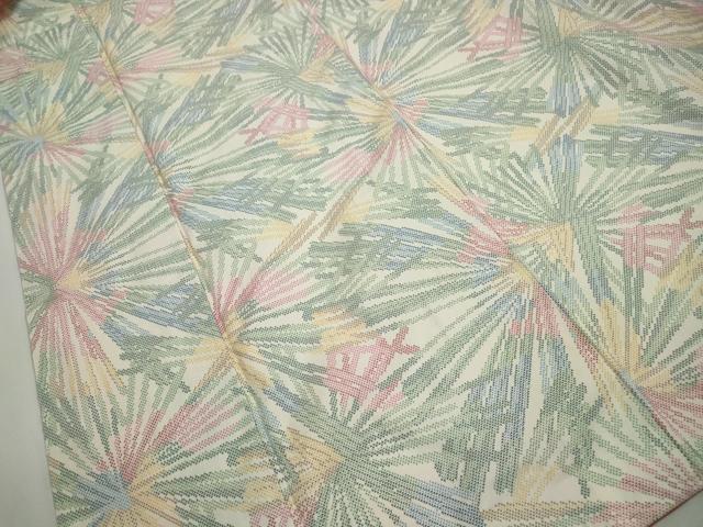 平和屋着物■本場大島紬　7マルキ　若松葉文　正絹　逸品　DABJ5254qa