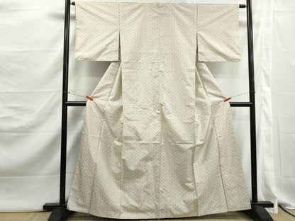 平和屋着物■上質な紬　網目文　正絹　逸品　DABJ5255qa