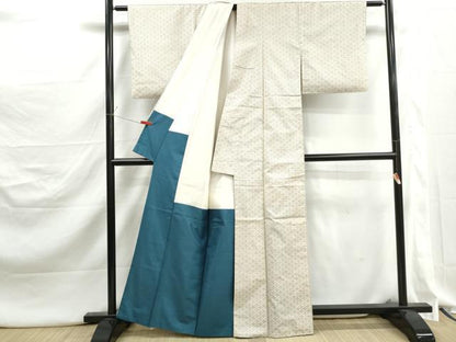 平和屋着物■上質な紬　網目文　正絹　逸品　DABJ5255qa