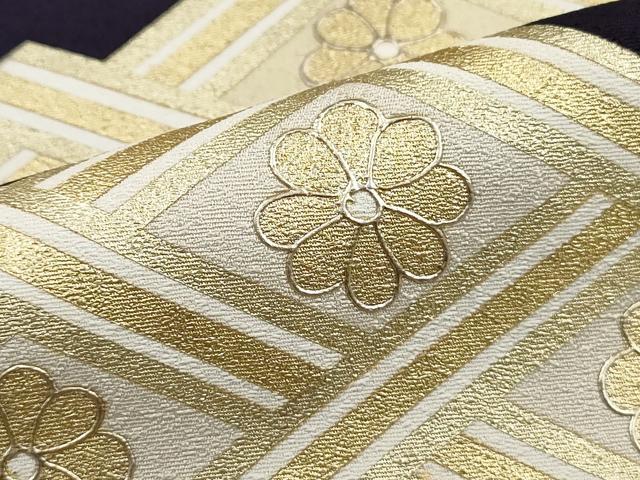 平和屋着物■豪華色留袖　駒刺繍　格子花松文　金彩　正絹　逸品　DABJ5265qa