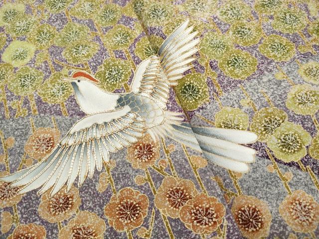 平和屋着物■豪華黒留袖　駒刺繍　花鳥文　金彩　正絹　逸品　DABJ5267qa