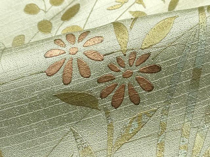 平和屋着物■訪問着　地紙草花文　暈し染め　金銀彩　正絹　逸品　DABJ5279qa