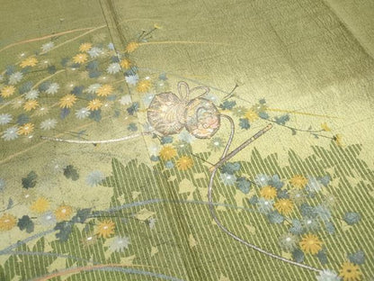 平和屋着物■訪問着　花鼓文　暈し染め　金銀彩　やまと誂製　正絹　逸品　DABJ5281qa