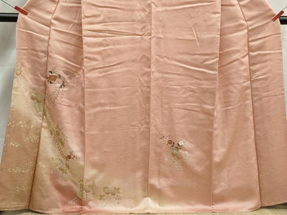 平和屋着物■中国三大刺繍　スワトウ刺繍　汕頭刺繍　訪問着　枝花文　藤花房　暈し染め　金銀彩　正絹　逸品　DABJ5282qa