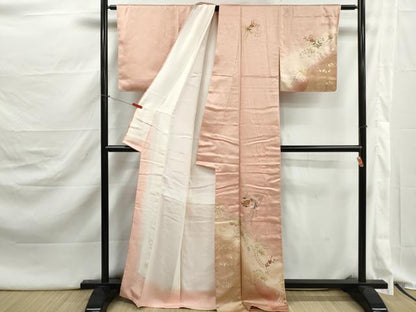平和屋着物■中国三大刺繍　スワトウ刺繍　汕頭刺繍　訪問着　枝花文　藤花房　暈し染め　金銀彩　正絹　逸品　DABJ5282qa
