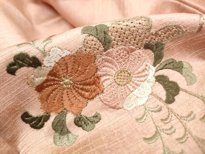 平和屋着物■中国三大刺繍　スワトウ刺繍　汕頭刺繍　訪問着　枝花文　藤花房　暈し染め　金銀彩　正絹　逸品　DABJ5282qa
