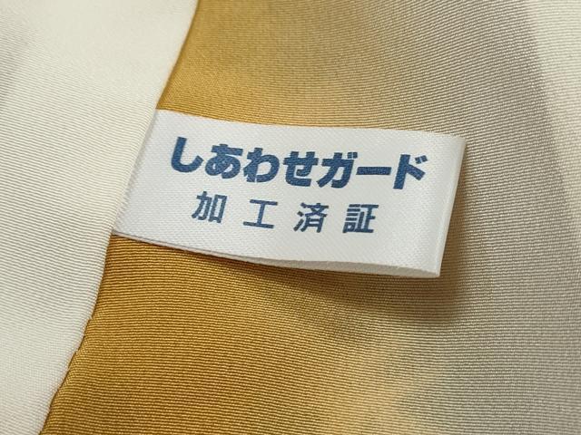 平和屋着物■上質な小紋　型染め　流水花文　鬼しぼ縮緬　正絹　逸品　DABJ5285qa