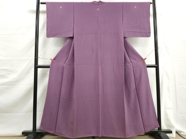 平和屋着物■上質な色無地　二藍色　正絹　逸品　DABJ5297qa