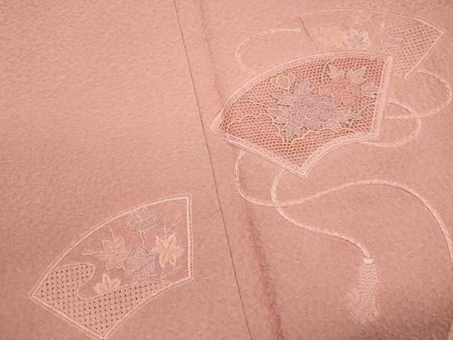 平和屋着物■中国三大刺繍　スワトウ刺繍　汕頭刺繍　総刺繍　訪問着　地紙花文　暈し染め　正絹　逸品　DABJ5298qa