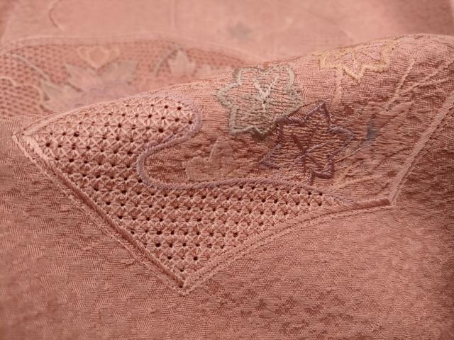 平和屋着物■中国三大刺繍　スワトウ刺繍　汕頭刺繍　総刺繍　訪問着　地紙花文　暈し染め　正絹　逸品　DABJ5298qa