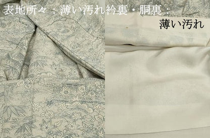 平和屋着物■上質な小紋　風景花文　正絹　逸品　DABJ5300qa