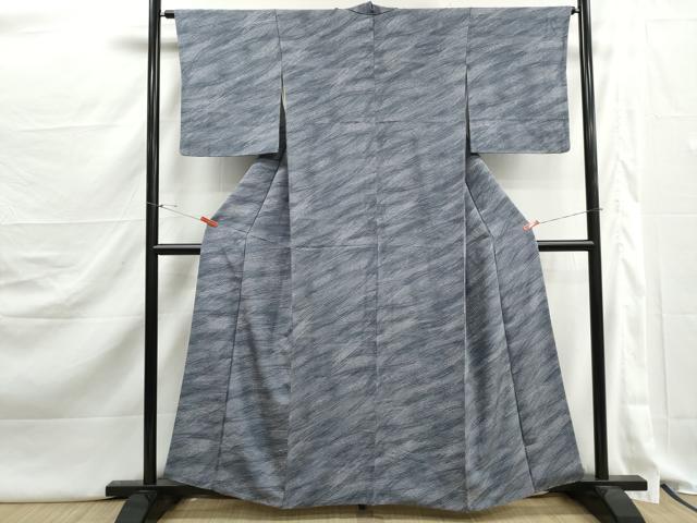 平和屋着物■上質な小紋　斜縞文　正絹　逸品　DABJ5305qa