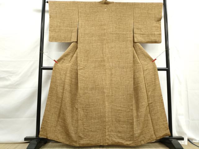 平和屋着物■上質な小紋　格子文　正絹　逸品　DABJ5313qa