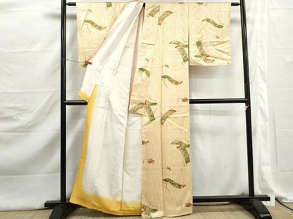 平和屋着物■上質な小紋　絵巻文　金彩　正絹　逸品　DABJ5314qa