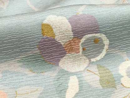 平和屋着物■上質な小紋　枝花文　金彩　正絹　逸品　DABJ5316qa