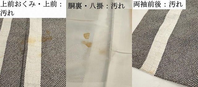 平和屋着物■上質な小紋　抽象間道　正絹　逸品　DABJ5320qa