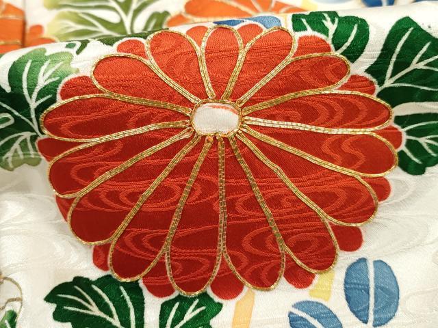 平和屋着物■豪華振袖　駒刺繍　絞り　雲取り菊尽くし文　金彩　正絹　逸品　DABJ5325qa
