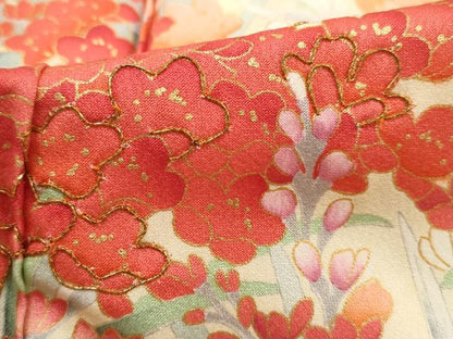 平和屋着物■豪華振袖　駒刺繍　枝花間道　金彩　正絹　逸品　DABJ5327qa