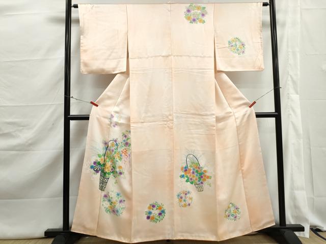平和屋着物■訪問着　花籠文　暈し染め　金彩　正絹　逸品　DABJ5332qa