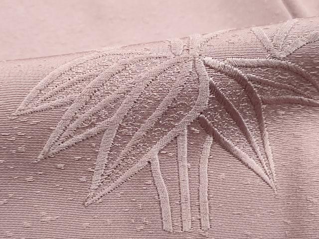 平和屋着物■豪華色留袖　総刺繍　笹の葉文　薄柿色　正絹　逸品　DABJ5333qa