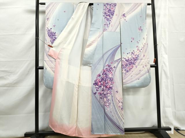 平和屋着物■豪華振袖　草花文　暈し染め　正絹　逸品　DABJ5339qa