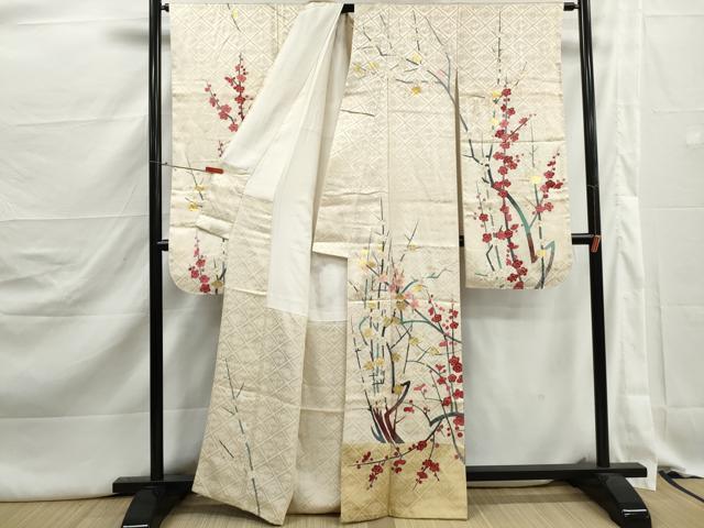 平和屋着物■豪華振袖　枝梅文　金彩　正絹　逸品　DABJ5340qa